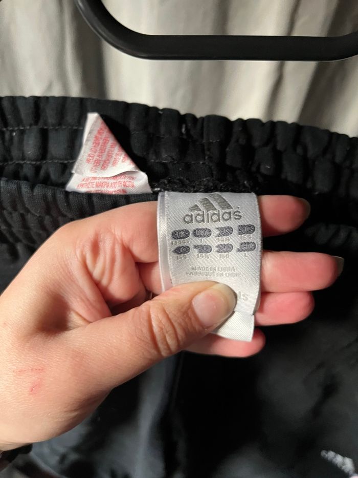 Jogging / Pantalon de survêtement Adidas Noir - Bandes Blanches (Taille 14 ans) - photo numéro 4