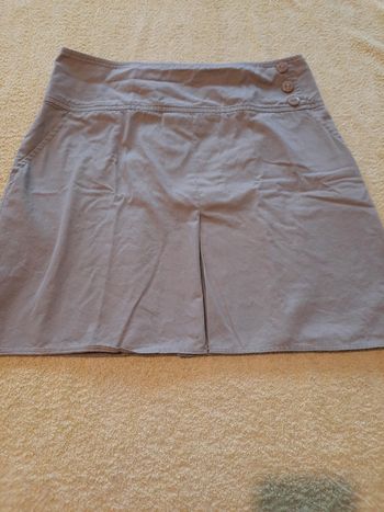 Jupe en coton beige Camaïeu 40