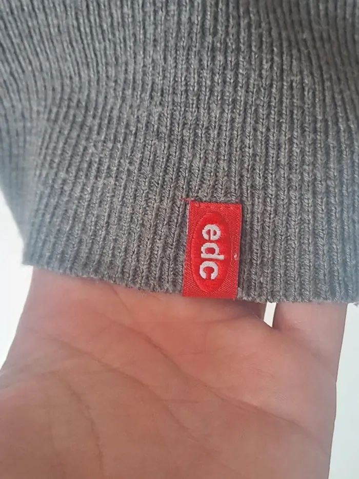 Pull léger gris EDC Taille M - photo numéro 7