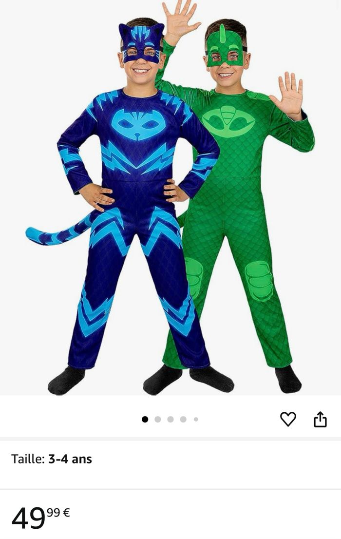 Costume réversibles yo-yo/glu glu pyjamask
