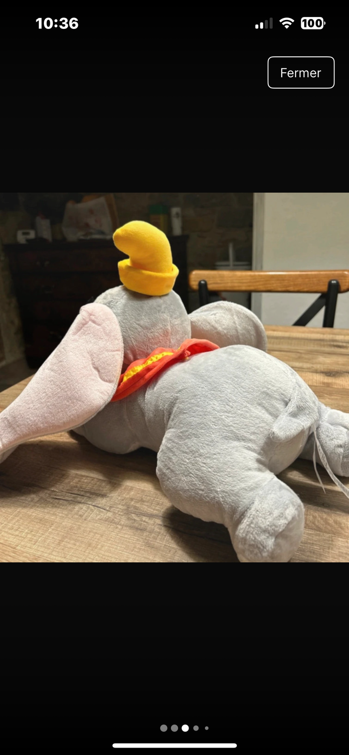 Peluche Dumbo Disney - photo numéro 2