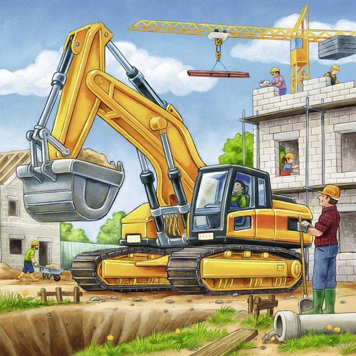 Ravensburger Puzzle grands véhicules de chantier 09226 3x49 pièces - photo numéro 4