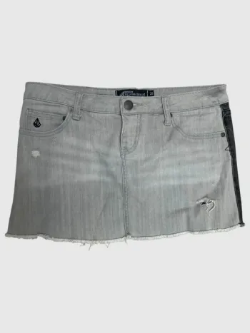 Denim Skirt Jupe jean Volcom black and grey Womens 38