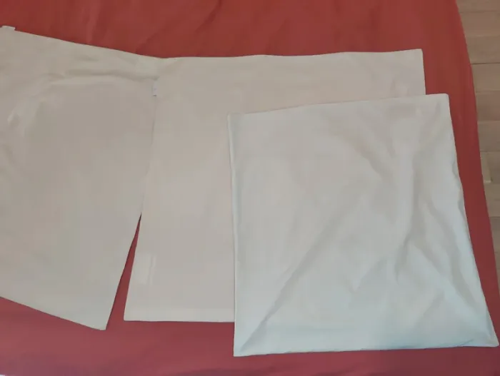 Lot de 3 taies d'oreillers beige - photo numéro 6