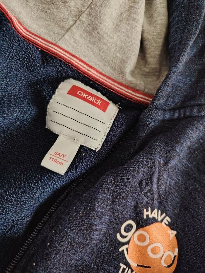 Gilet bleu orange OKAIDI (5 ans) - photo numéro 2