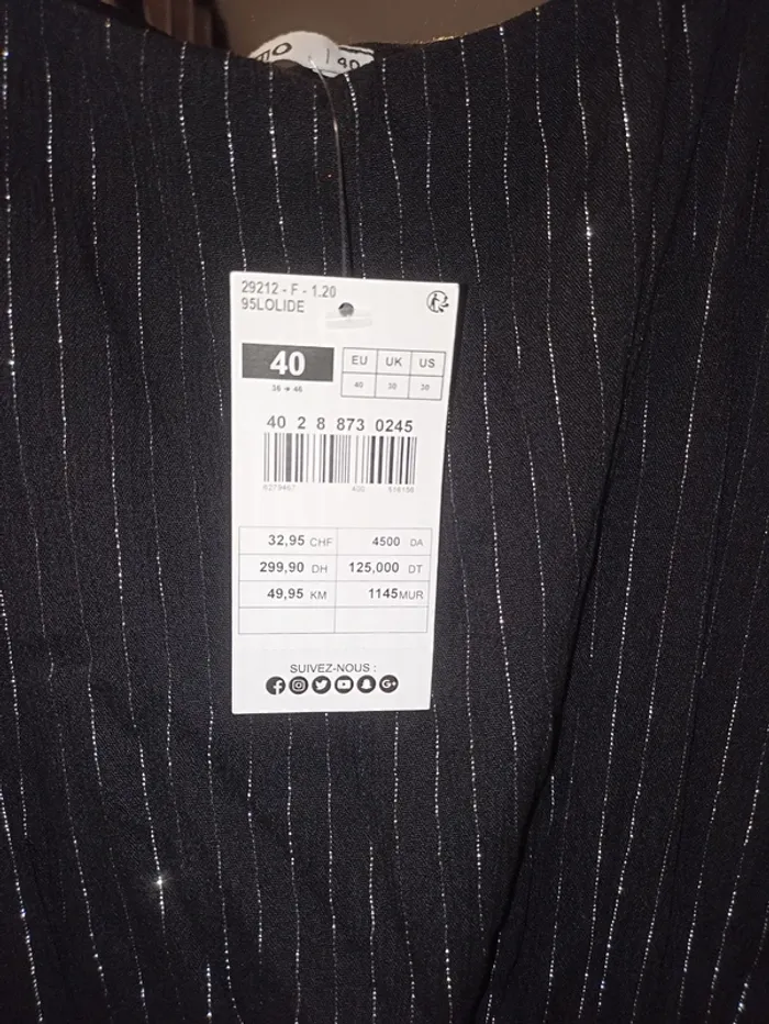Robe Gémo noire et argenté Taille 40 - photo numéro 2