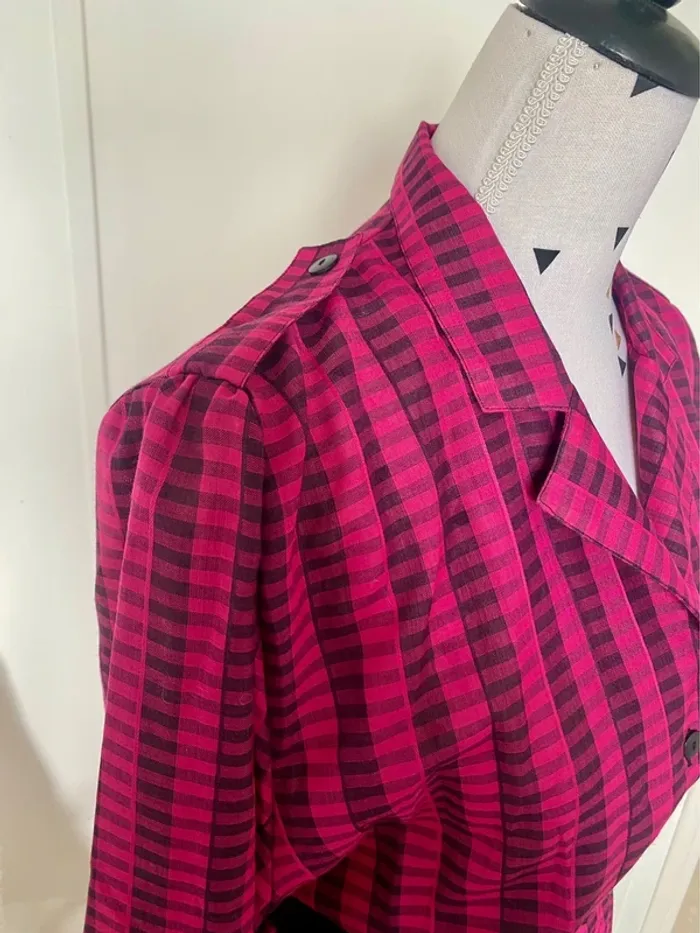 Robe carreaux rose - photo numéro 2