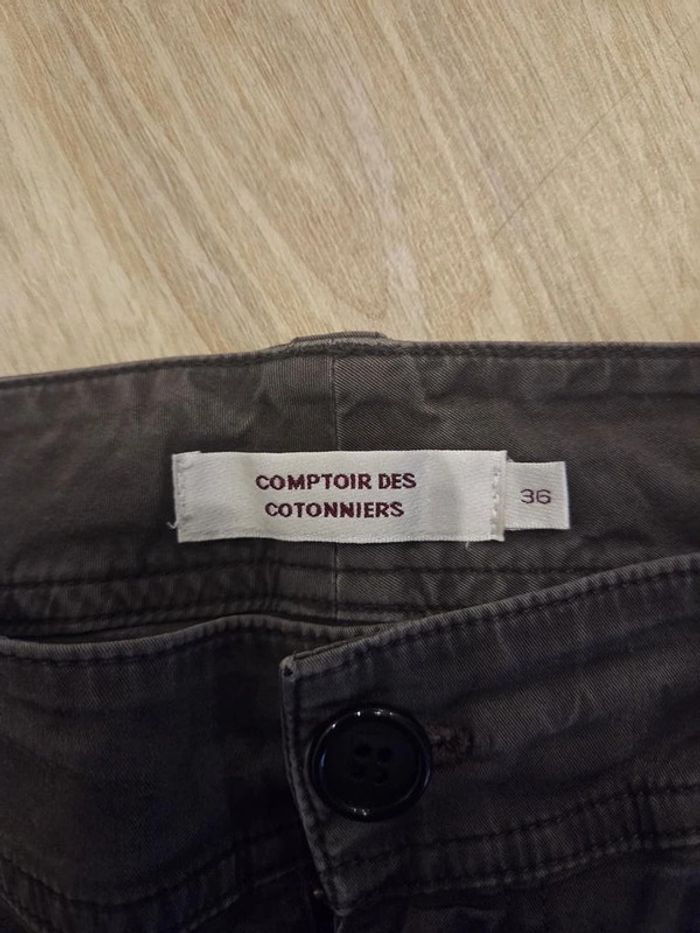 pantalon patte d'eph Comptoir des Cotonniers gris et noir taille S - photo numéro 5