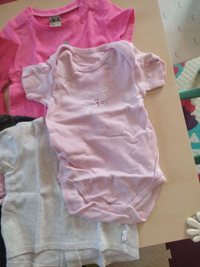 Lot de t shirt 12 mois + un body manche courte - photo numéro 6