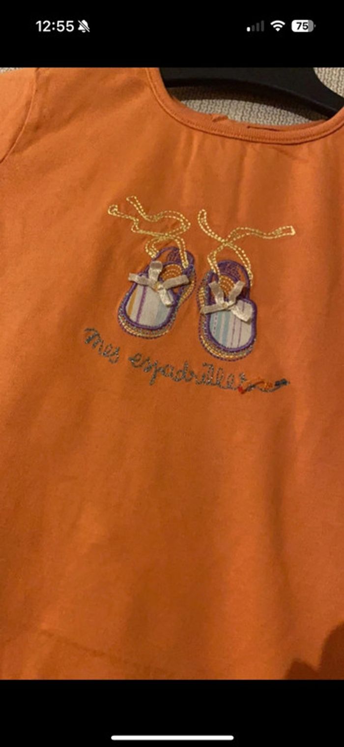 T-shirt orange 5 ans sergent major - photo numéro 2