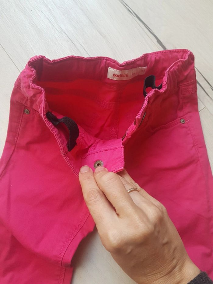 Pantalon fushia catimini à broderies fille 4ans - photo numéro 5