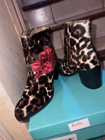 Chaussure bottine léopard 