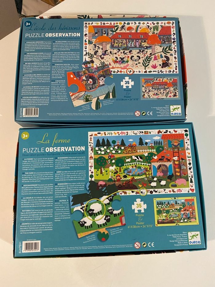 Lot Puzzles Observation Djeco - photo numéro 2