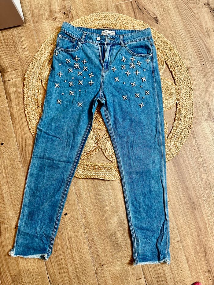 Pantalon Jean femme strass Jennifer taille 40