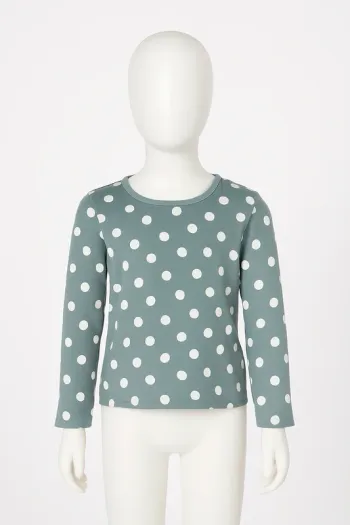 T-shirt manches longues à pois taille 4 ans