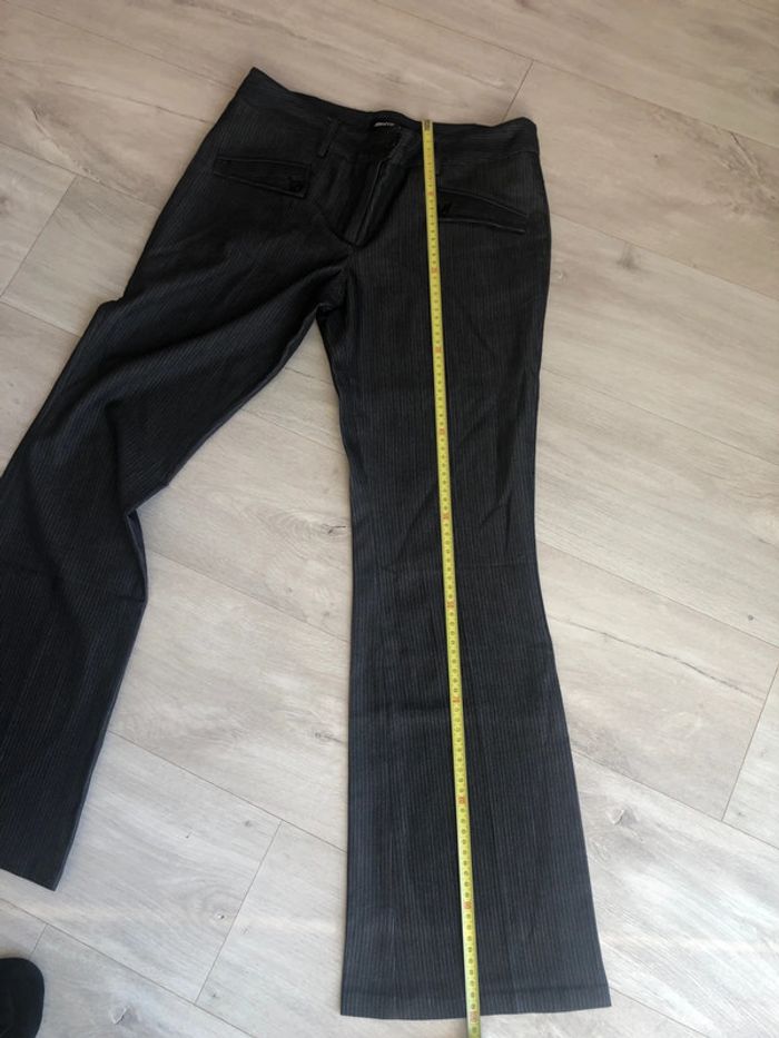 Pantalon tailleur flare jennyfer y2k taille 40 gris rayures tennis - photo numéro 11