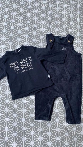 Ensemble salopette/ tricot