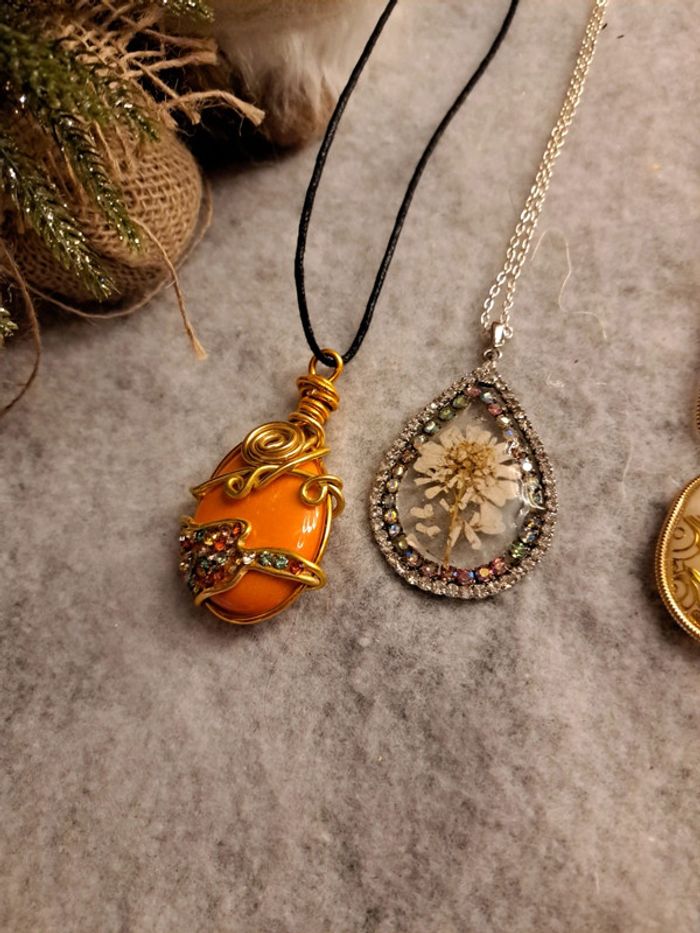 Lot de 5 colliers avec pendentif multicolore - photo numéro 4