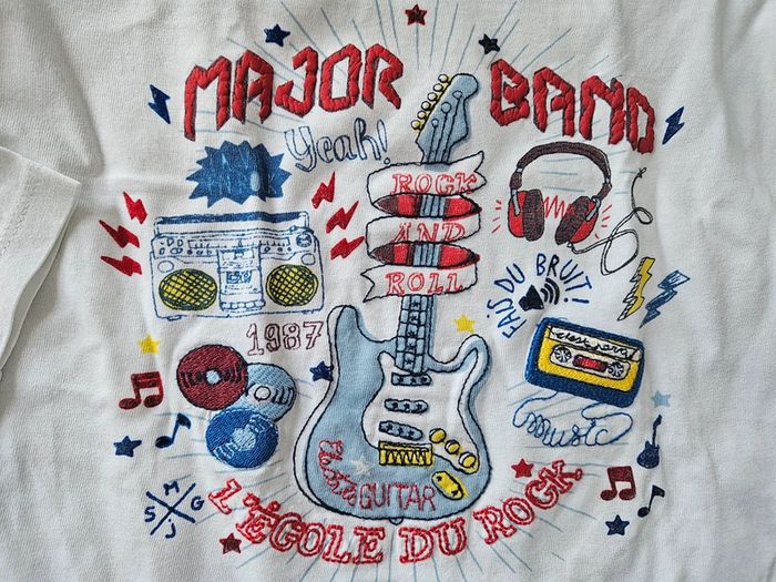 T.shirt manches longues blanc et multicolore Sergent Major 6 ans - photo numéro 2