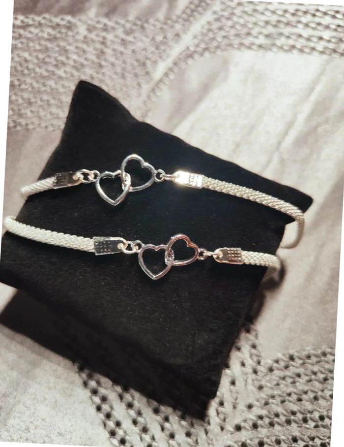 Jolie duo chaînes cheville et bracelet inoxydable neuf - photo numéro 3