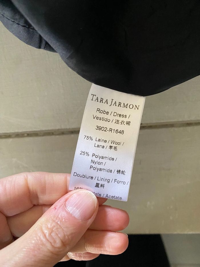 Robe Tara Jarmon marine et grise à carreaux taille 42 - photo numéro 16