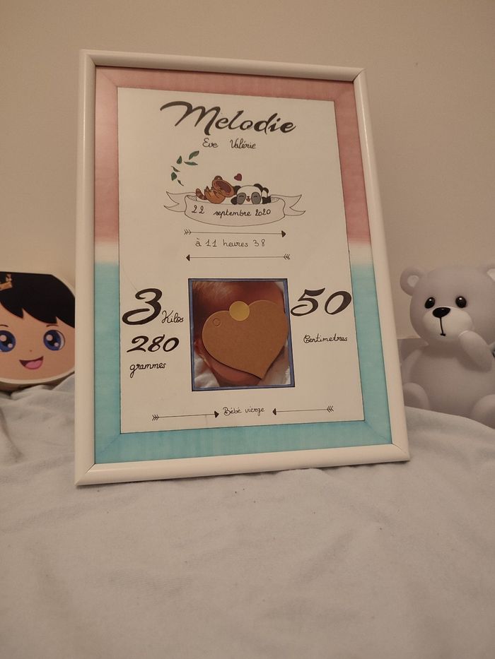 Affiche naissance Modèle 1