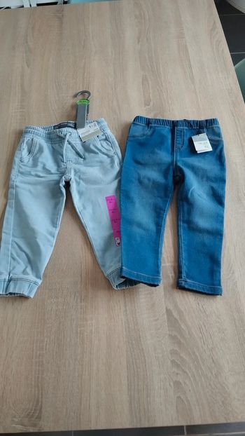 Lot 2 jeans sans boutons