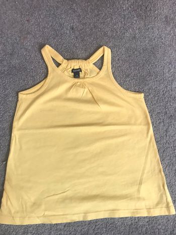 Débardeur top jaune 4 ans fille