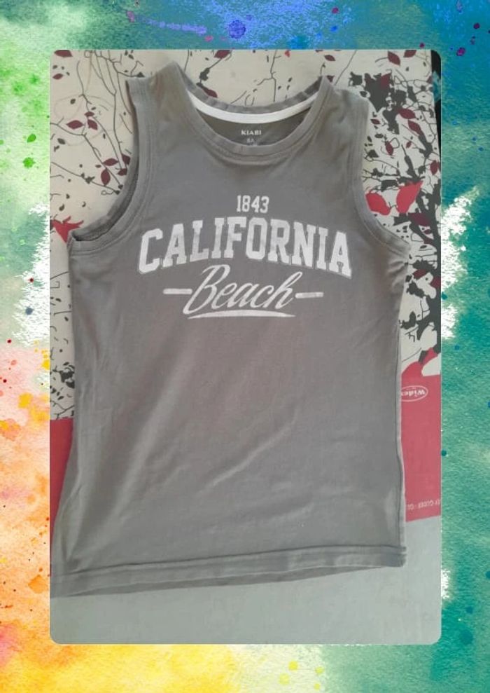 T-shirt débardeur garçon 8 ans – California Beach – Kiabi