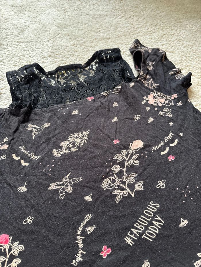 t-shirt noir à motifs gemo taille 12 ans - photo numéro 6