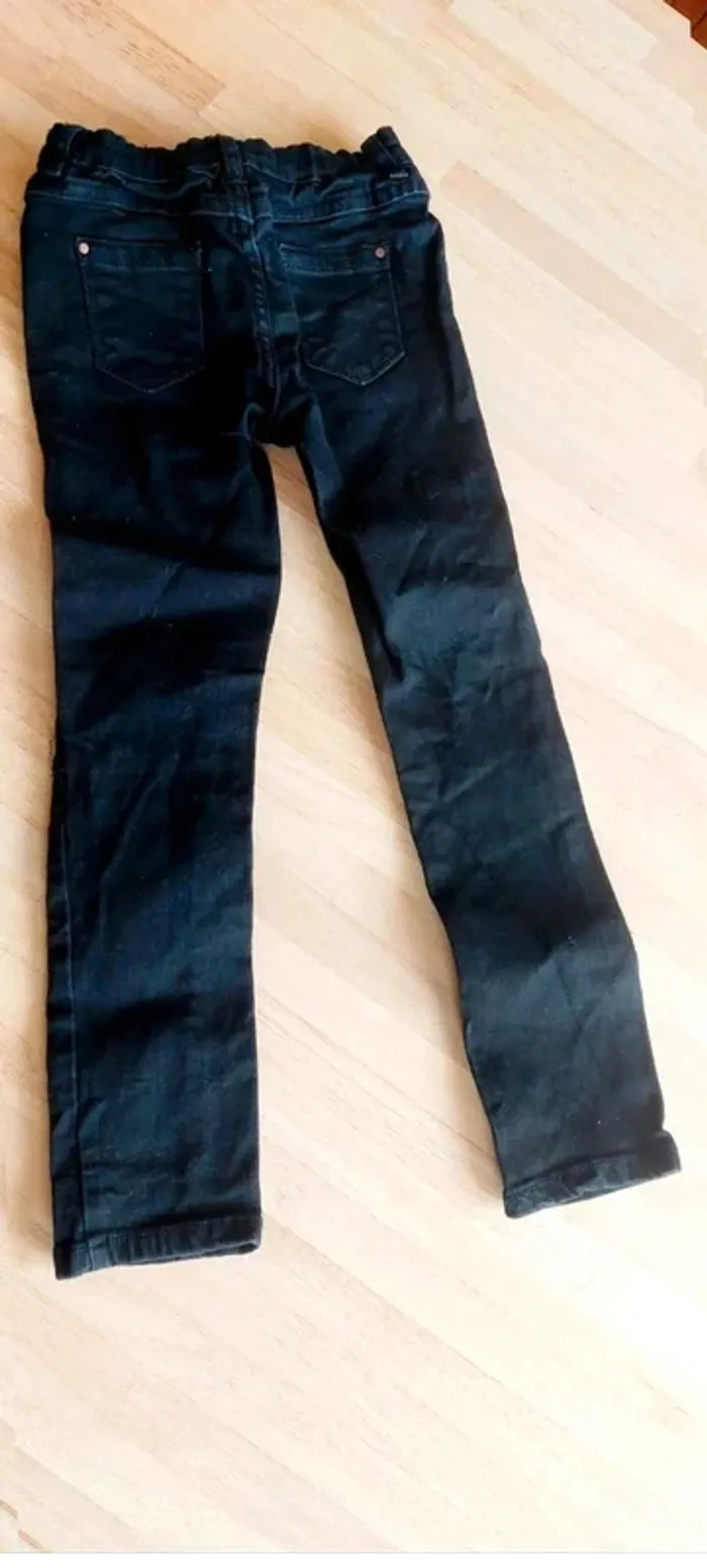 Jean noir Taille 5 ans avec ceinture ajustable - photo numéro 4