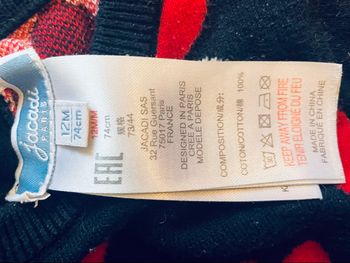 Lot de 2 pulls Jacadi t.12 mois