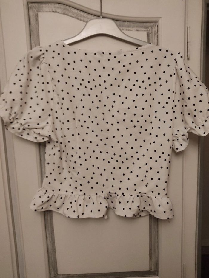 Top blanc a pois - photo numéro 4