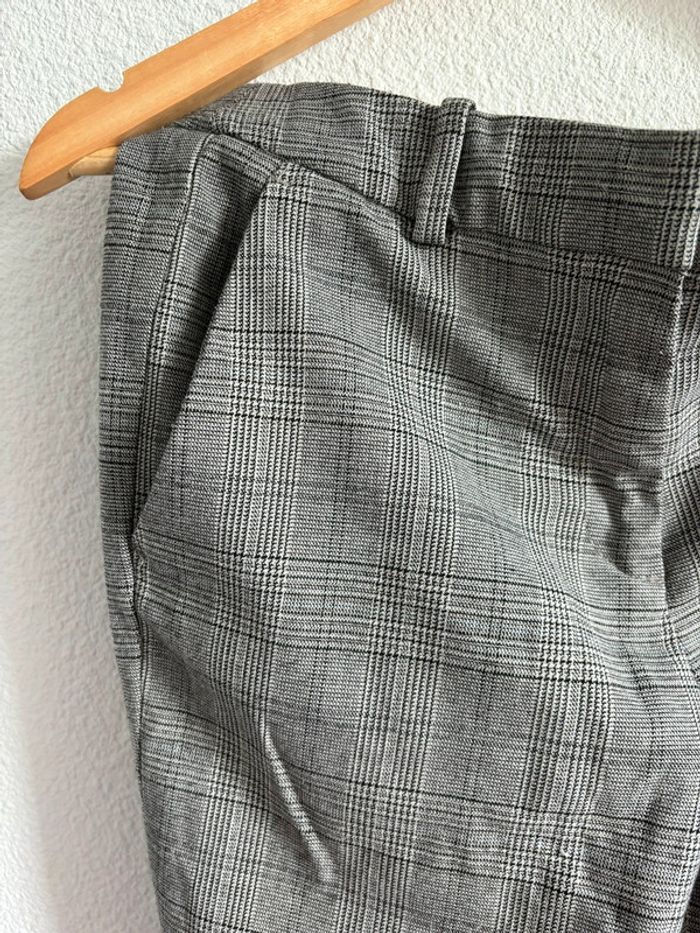 Pantalon habillé à carreaux gris H&M Taille 34 - photo numéro 5