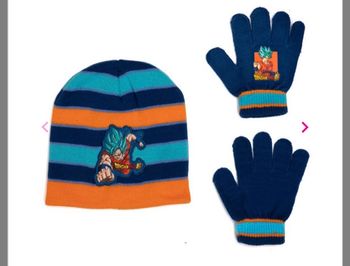 Bonnet gants ensemble taille unique dragon ball z