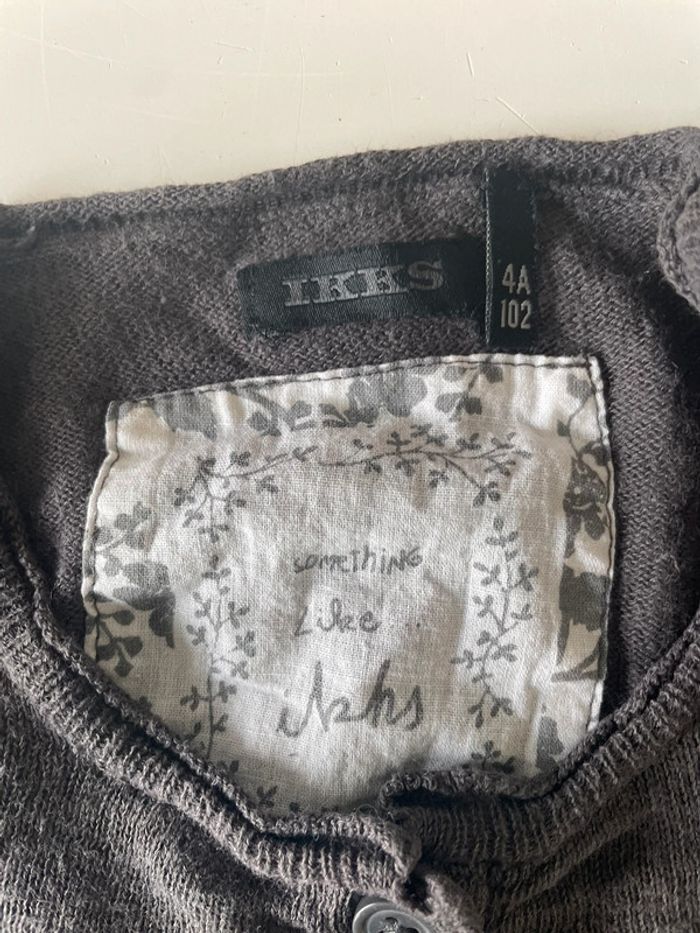 Gilet gris foncé fille - photo numéro 4