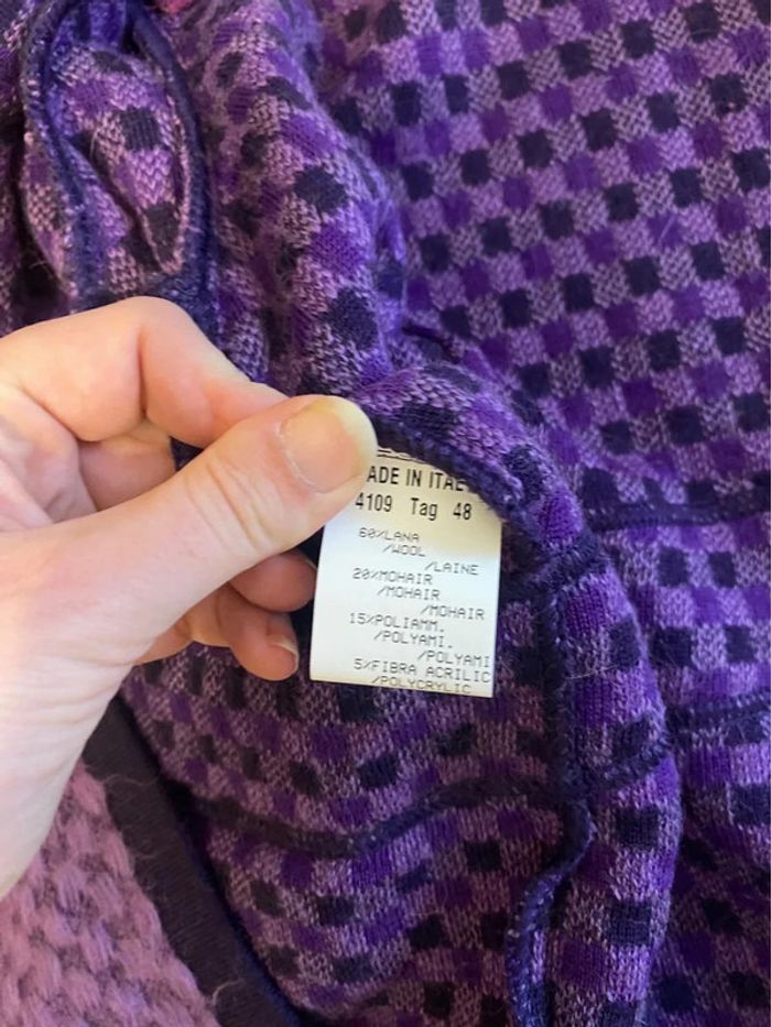 Veste violette laine et mohair Stizzoli taille 48 IT - photo numéro 5