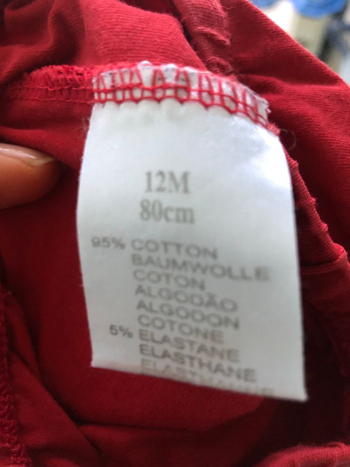 Legging rouge à froufrou 80 cm - photo numéro 3