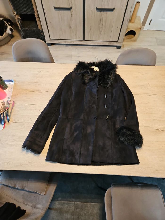 Manteau mi long, femme, 3 Suisse Collection,taille 42, nickel - photo numéro 12