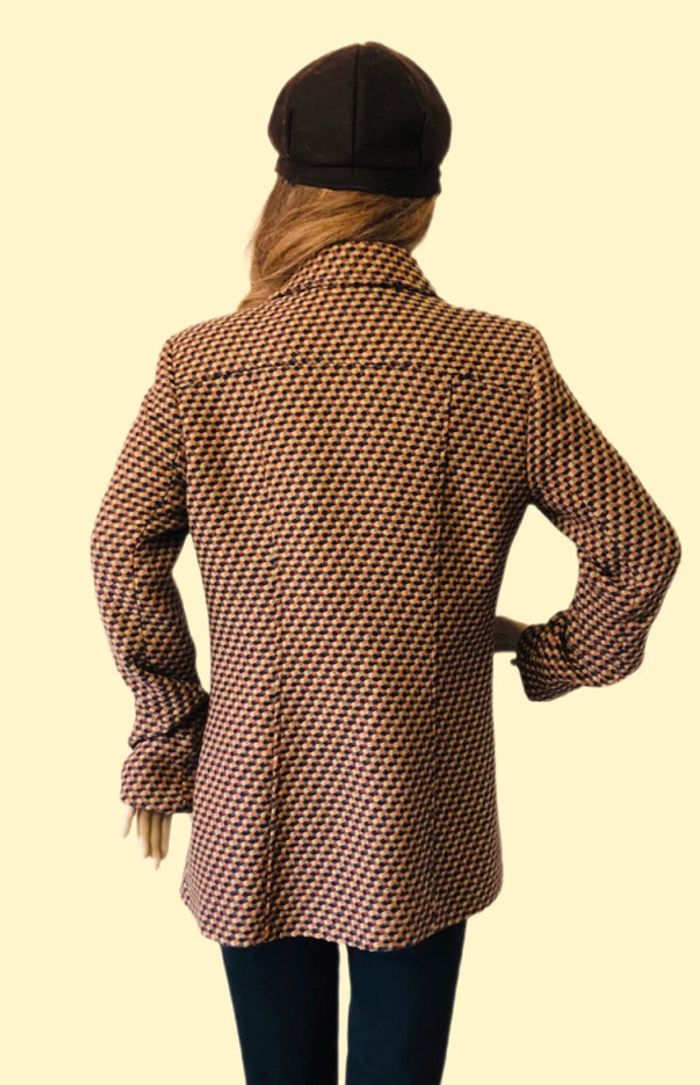 🤎Blazer laine motif multicolore Motivi wool multicolor pattern blazer🧡 - photo numéro 11