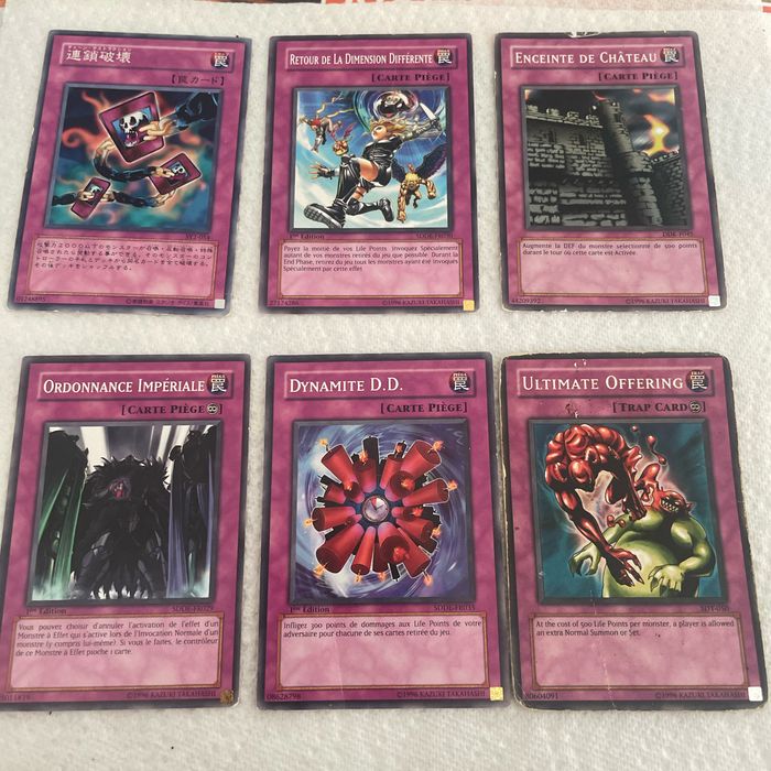 Lots de 6 carte yu-gi-oh!