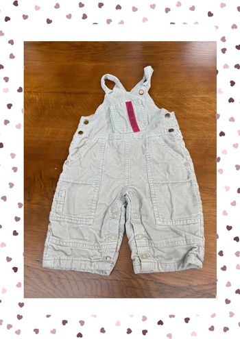 Salopette en velours beige 9 mois