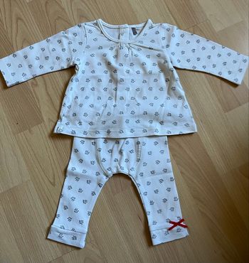 Ensemble blanc motif chats 1M