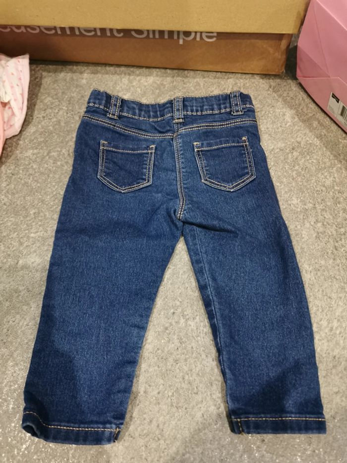 Pantalon jean bébé fille 12 mois - photo numéro 2