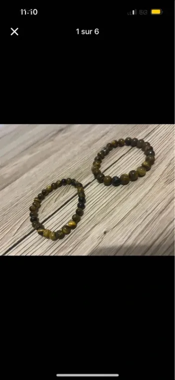 Bracelet oeil de tigre élastique
