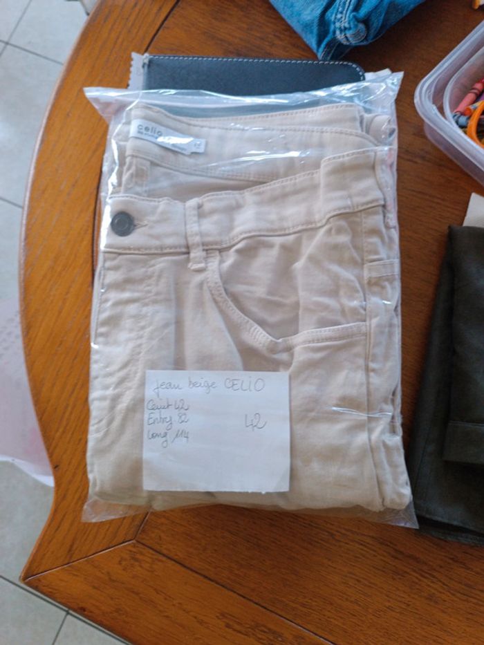 Jean beige Celio 42 - photo numéro 9
