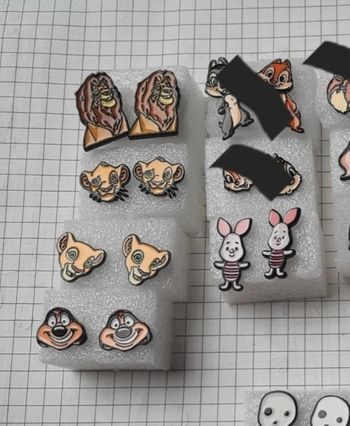 Boucles d'oreilles disney le roi lion ou porcinet