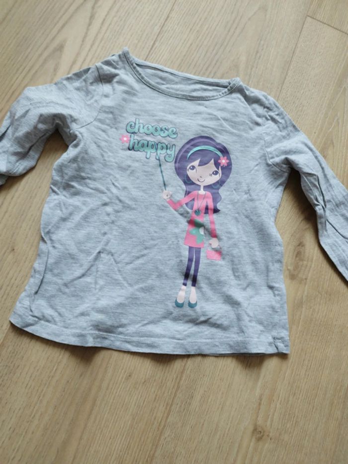 Lot de 2 teeshirt Manches longues fille 4 ans - photo numéro 7