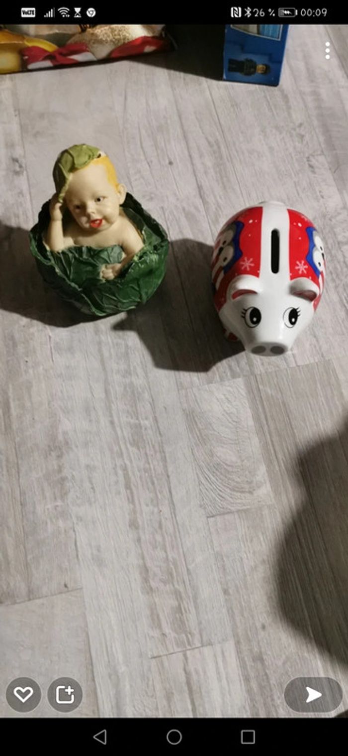 Tirelire cochon et bébé choux - photo numéro 2