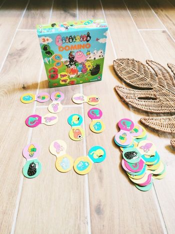 🍧Jeu éducatif - Coffret Jeu de dominos les Barbapapa - marque Dujardin